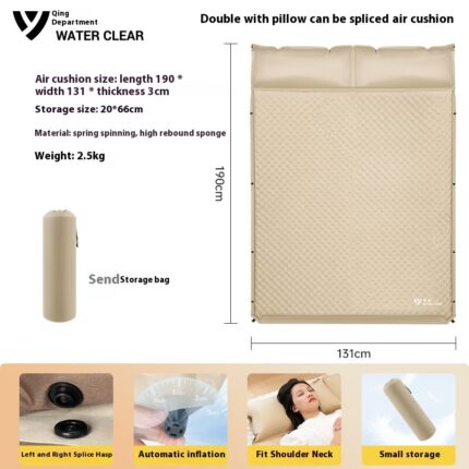 Self-Inflating Camping Pad / Air Mattress – Home & Outdoor Use (Double Size: 190*131*3cm)