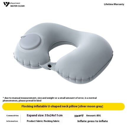 Self-Inflating Travel Pillow – Wide & Thick Camping Neck Pillow for Office, Travel & Home Use